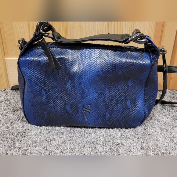 Simply Vera Vera Wang Handbags - Simply Vera Blue Snake Print Purse